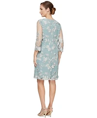 Alex Evenings Embroidered Jacket Dress