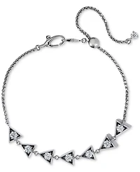 Eliot Danori Silver-Tone Cubic Zirconia Triangle Slider Bracelet, Exclusively at Macy's