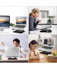 Urmust Adjustable Aluminum Laptop Stand for Desk, Computer / Notebook (11-17 inch), Compatible with MacBook Air Pro & All Ultrabooks