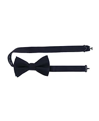 Trafalgar Men's Sutton Solid Color Silk Brace and Bow Tie Combo