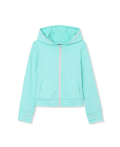 Lands' End Girls Active Zip Up Track Jacket