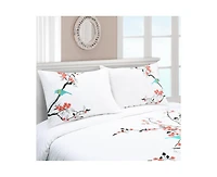 Superior Cherry Garden Cotton Duvet Cover Set