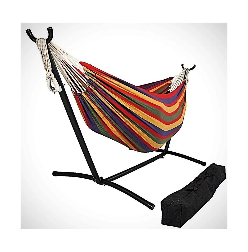 Regatta Stripe Two Person Hammock With Stand