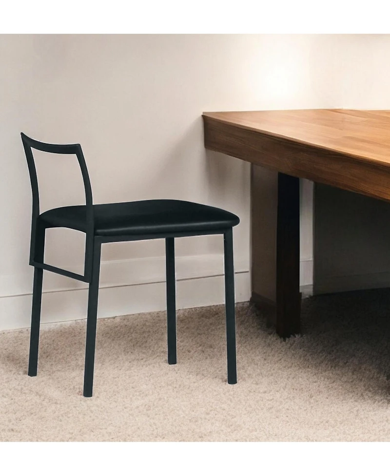 Faux Leather Upholstered Side Chair – Modern and Durable