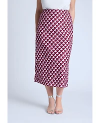 Eloquii Women's Geometric Sequin Skirt