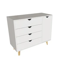 Solid Wood 4-Drawer Combo Dresser – Versatile Storage