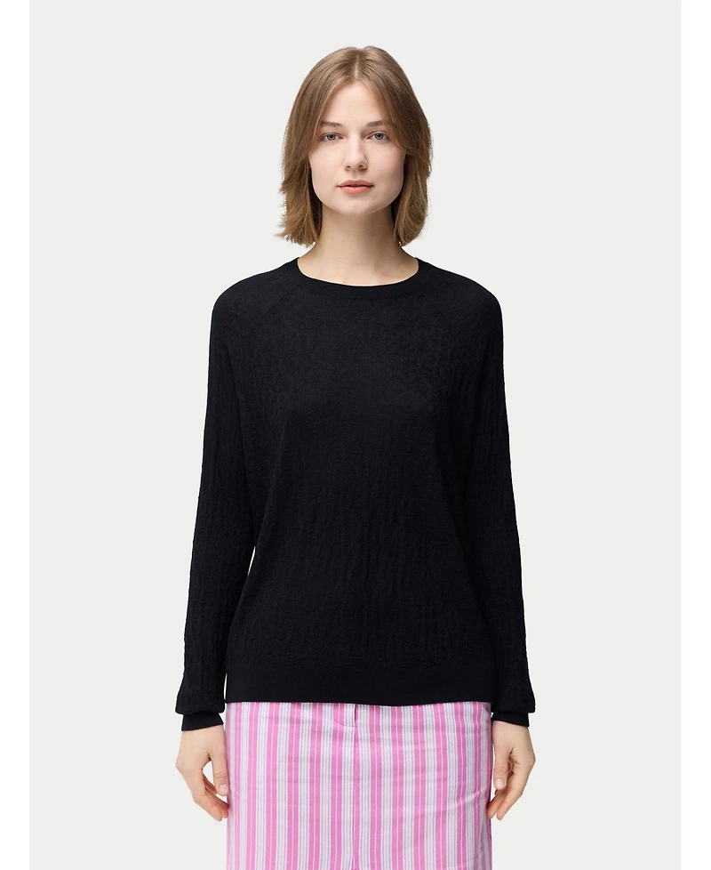 Gobi Cashmere Women's Silk Cashmere Textured Sweater