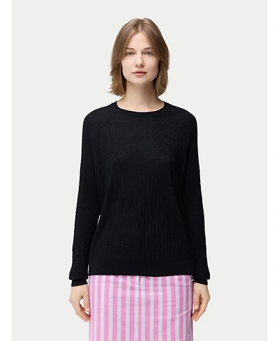 Gobi Cashmere Women's Silk Cashmere Textured Sweater