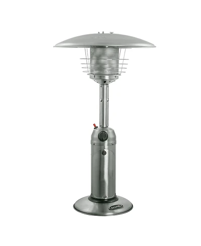 11000 Btu Silver Steel Propane Cylindrical Pole Tabletop Patio Heater