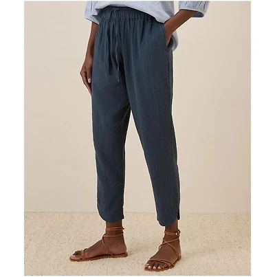 Pact Women's Organic Cotton Coastal Double Gauze Tapered Pull-On Pant
