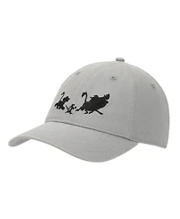 Disney Men's Lion King Simba Timon & Pumba Silhouettes Gray Unstructured Baseball Cap