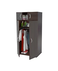 Stylish Melamine Dresser with Mirrored Accents and Spacious Storage