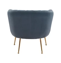 Velvet Tufted Club Chair for Luxurious Living Room or Lounge Seating