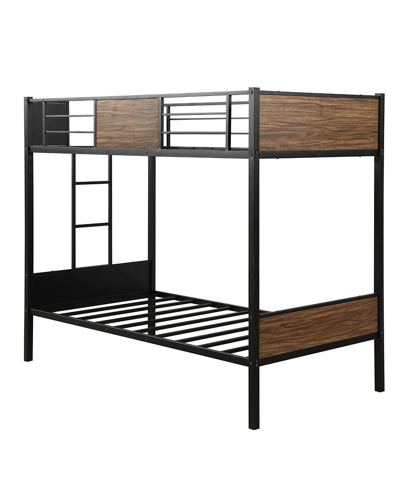 Space-Saving Bunk Bed Frame for Kids Adults and Guest Rooms