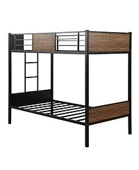 Space-Saving Bunk Bed Frame for Kids Adults and Guest Rooms