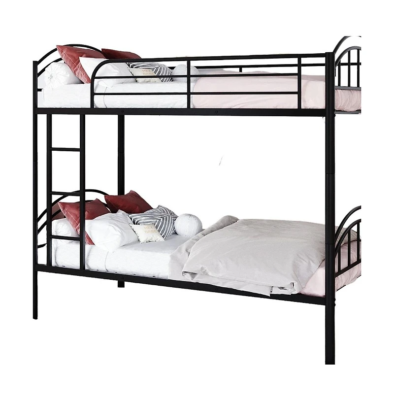 Heavy Duty Metal Bunk Bed with Noise-Free Design for Small Spaces