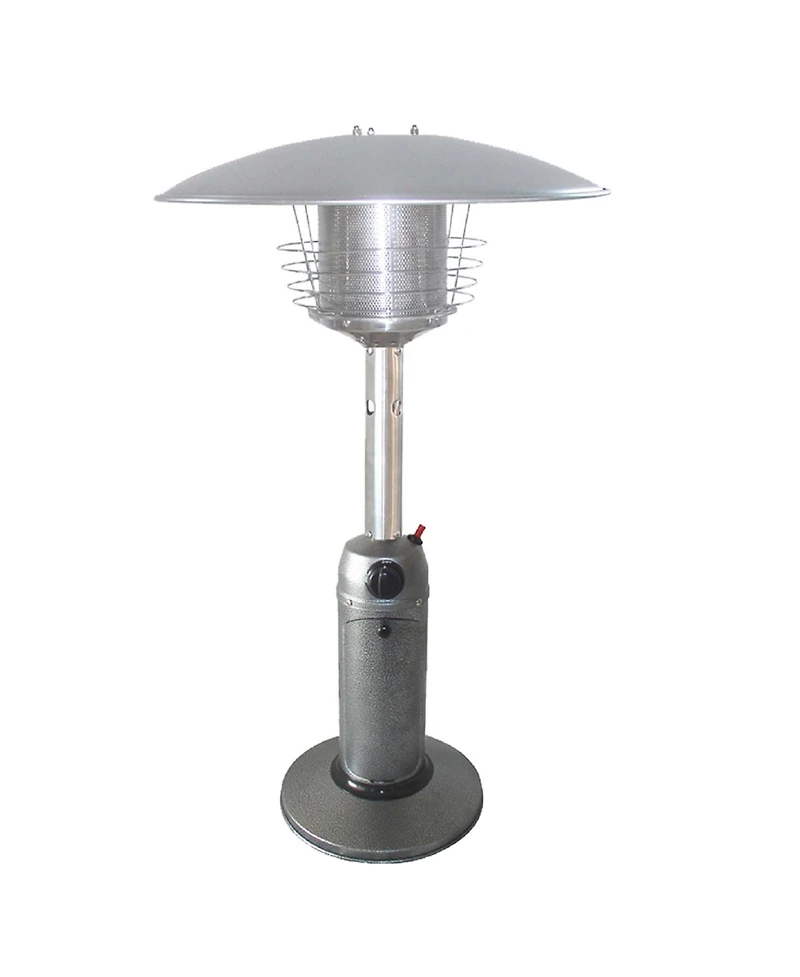 11000 Btu Silver Steel Propane Cylindrical Pole Tabletop Patio Heater