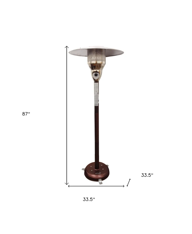 Freestanding 41000 Btu Natural Gas Patio Heater with Steel Construction