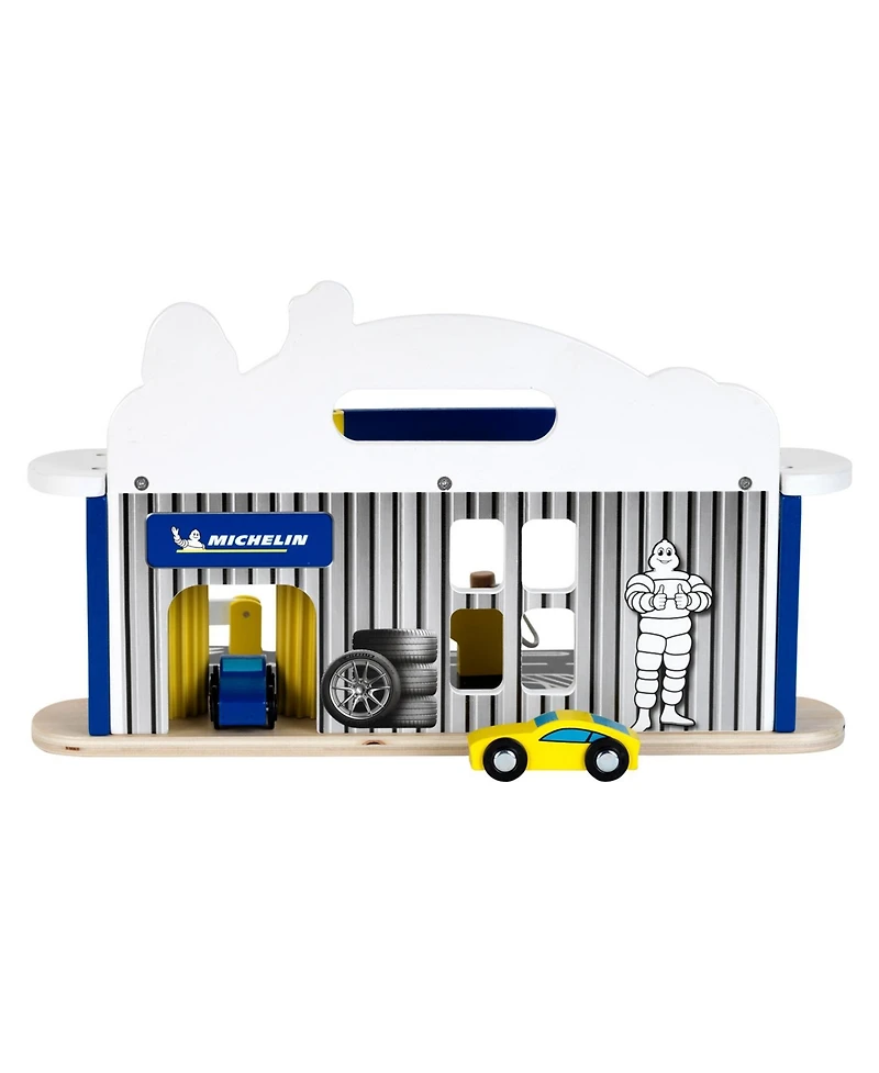 Theo Klein Michelin Car Service Station Kids Toy with 2 Cars for Ages 3 and Up