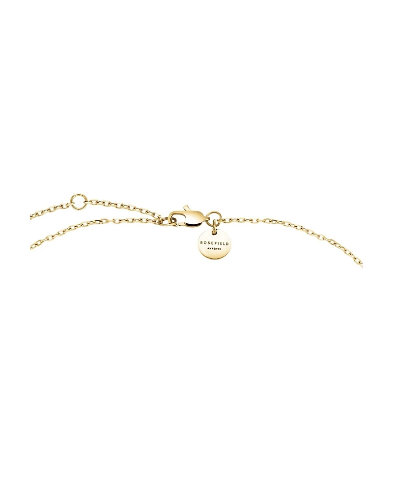 Rosefield Dangling Crystals Necklace In 14K Yellow Gold Plated Stainless Steel