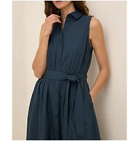 Pact Women's Organic Cotton Sunset Lightweight Cotton Sleeveless Shirtdress