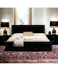 Bed Frame Solid and Manufactured Wood – Durable Construction