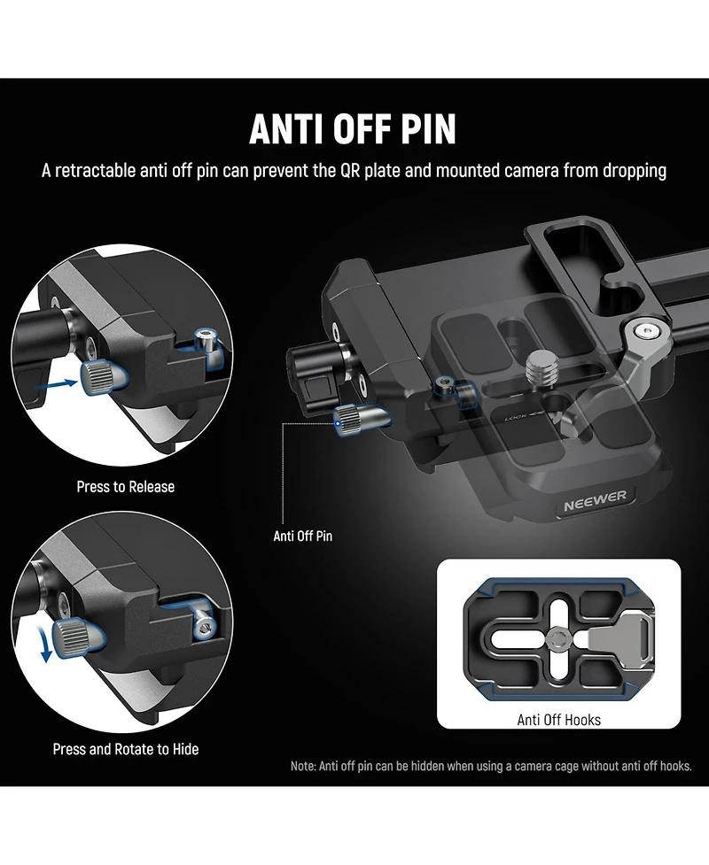 Neewer Foldable V Mount Battery Plate with Arca Type Camera Baseplate for RS4 RS3 Gimbal & Tripod, Lightweight Dslr Camera Video Rig Compatible with S