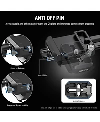 Neewer Foldable V Mount Battery Plate with Arca Type Camera Baseplate for RS4 RS3 Gimbal & Tripod, Lightweight Dslr Camera Video Rig Compatible with S