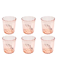 Abode Homewares Simple Scallop Goblet Glasses, Set of 6