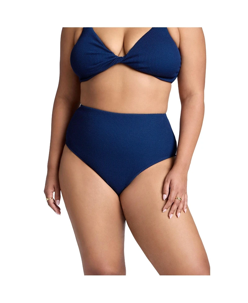 Eloquii Women's Textured Bikini Bottom