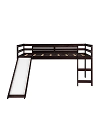 Low Loft Bed with Slide – Fun and Space-Saving Design