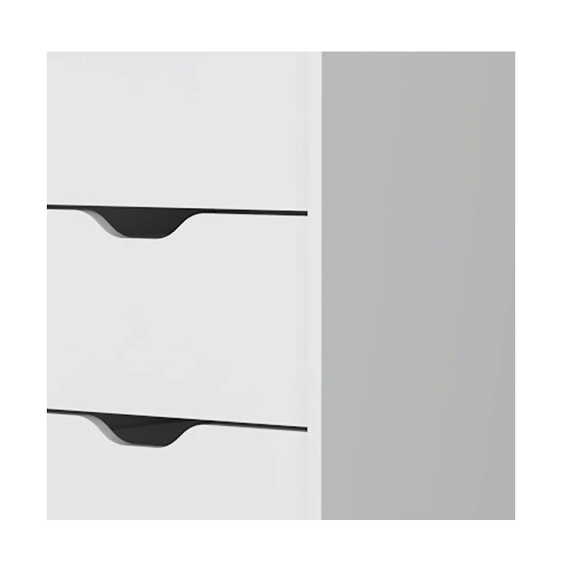 Manufactured Wood 5-Drawer Narrow Dresser – Space-Saving Design