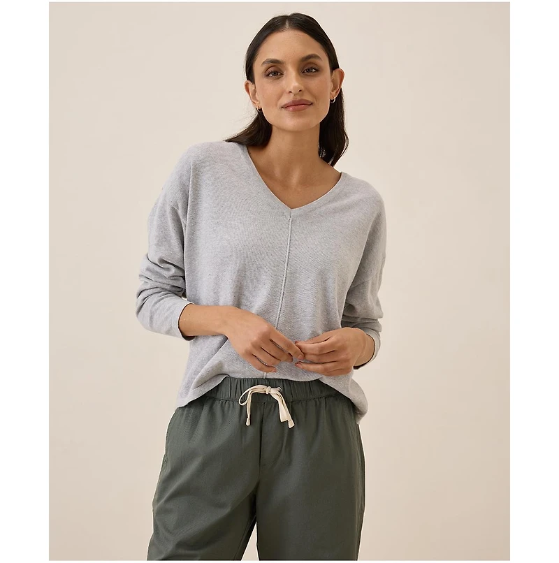 Pact Women's Organic Cotton Classic Fine Knit Relaxed Sweater