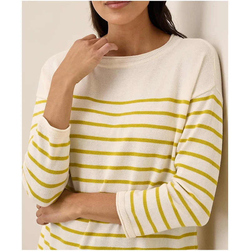 Pact Women's Organic Cotton Classic Fine Knit Wide Neck Sweater