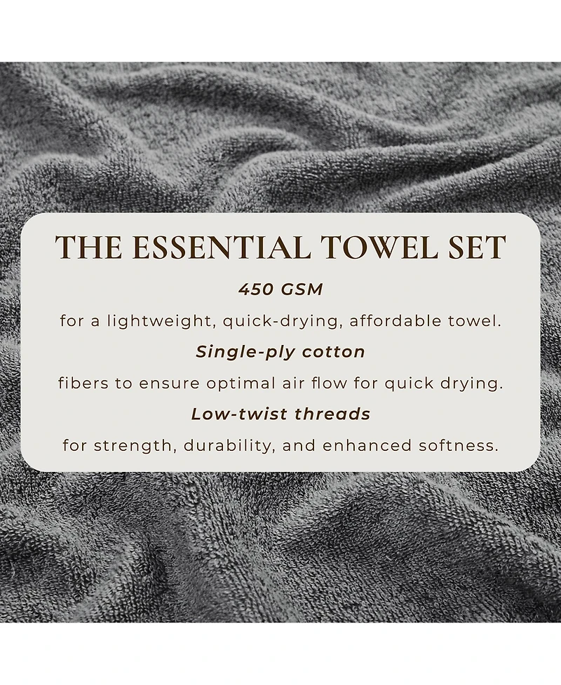 Linery & Co. Quick-Drying Cotton -Piece Bath Towel Set