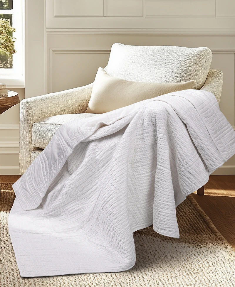 Levtex Cloud Waffle Textured Quilted Throw, 50" x 60"