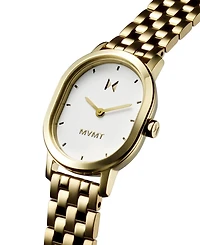 Mvmt Women's Carmel Oval Gold Tone Stainless Steel Bracelet Watch, 25mm