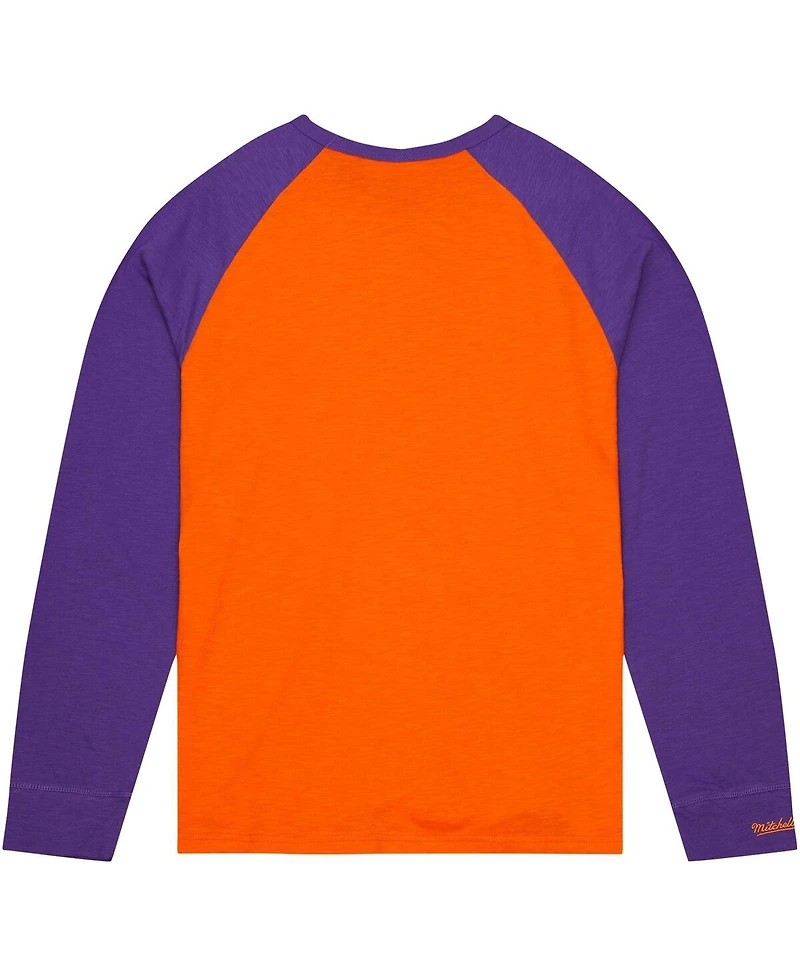 Mitchell & Ness Men's Orange Clemson Tigers Legendary Slub Raglan Long Sleeve T-Shirt