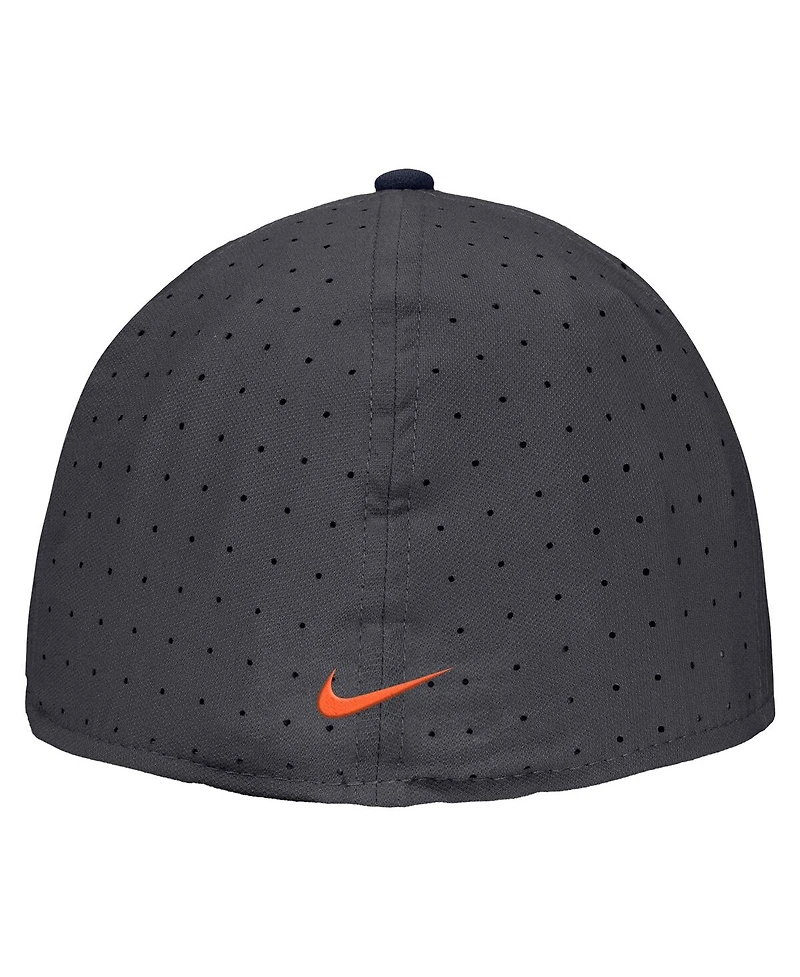 Nike Men's Anthracite Illinois Fighting Illini On-Field True Performance Baseball Fitted Hat