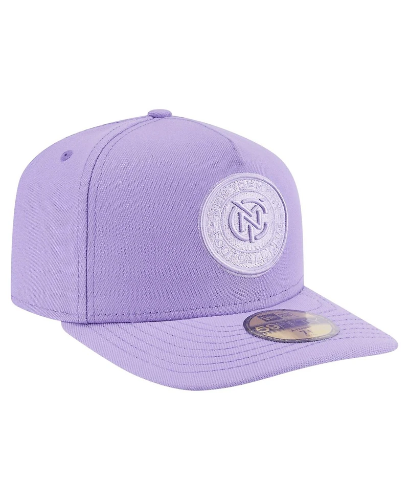 New Era Men's Purple York City Fc Color Pack A-Frame 59FIFTY Fitted Hat