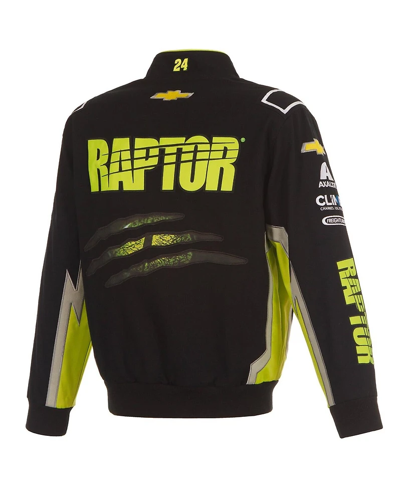 Jh Design Men's Black William Byron Raptor Full-Snap Twill Uniform Jacket