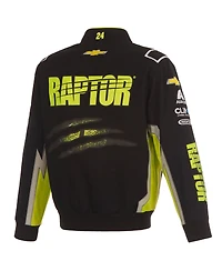 Jh Design Men's Black William Byron Raptor Full-Snap Twill Uniform Jacket