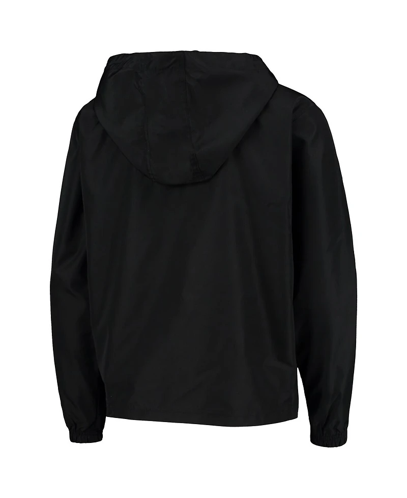 Champion Big Boys and Girls Black Ohio State Buckeyes Pack Go Quarter-Zip Windbreaker Jacket