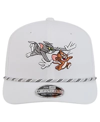 New Era Men's White Tom and Jerry Rope 9SEVENTY Stretch-Snap Adjustable Hat