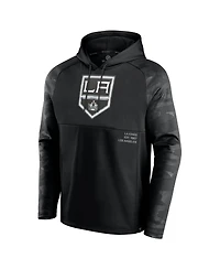Fanatics Men's Black Los Angeles Kings Shade Defender Raglan Pullover Hoodie