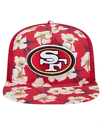 New Era Men's Scarlet San Francisco 49ers Adventure Pattern Golfer Snapback Hat