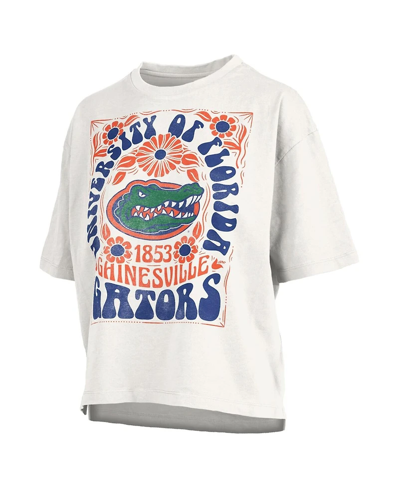 Pressbox Women's White Florida Gators Harmony Oversized T-Shirt