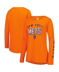 Fanatics Women's Orange New York Mets Team Long Sleeve T-Shirt