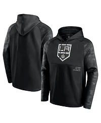 Fanatics Men's Black Los Angeles Kings Shade Defender Raglan Pullover Hoodie