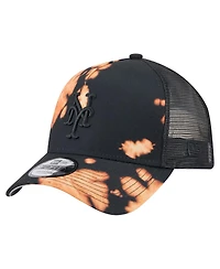 New Era Men's Black New York Mets Bleached A-Frame 9FORTY Adjustable Hat